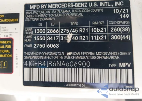 2022 Mercedes-Benz Gle 350 from USA, damaged, VIN 4JGFB4JB6NA606900